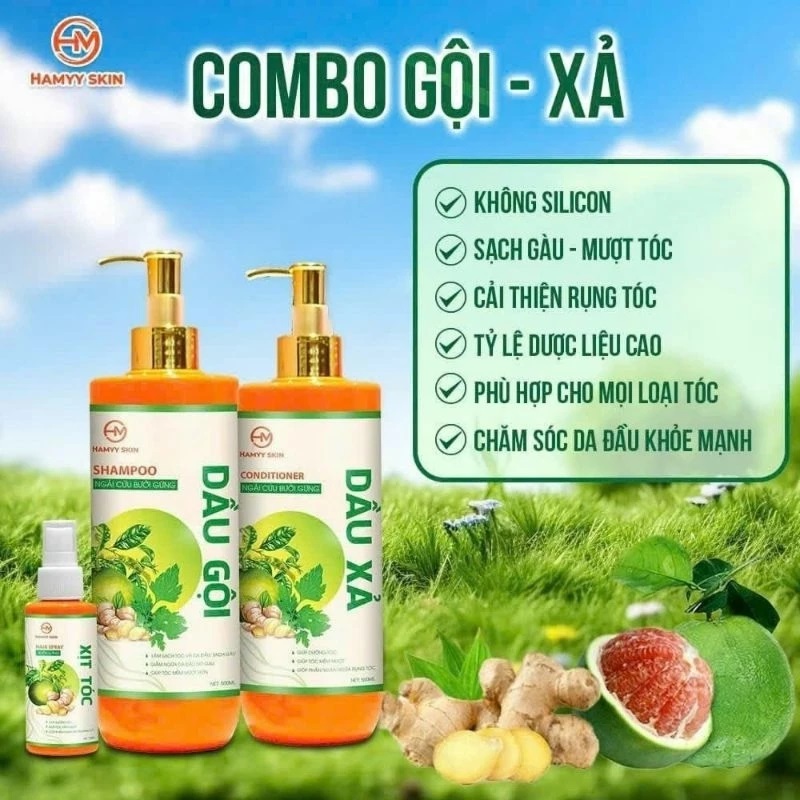 Combo Dầu gội - Xả Hamyy Skin